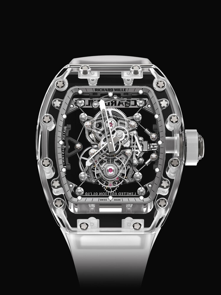 The RM 56-02, a Sapphire Richard Mille.  Image  Via