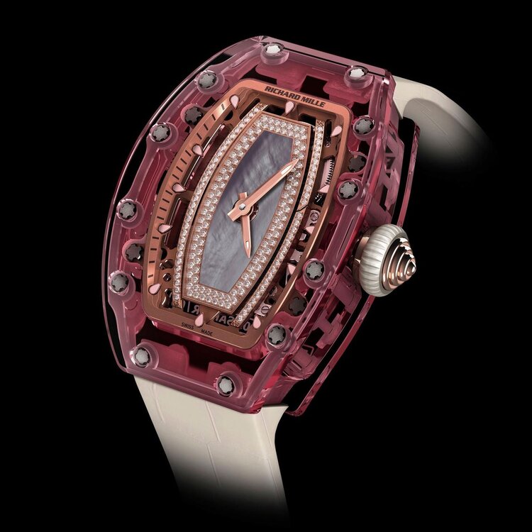 The RM 07-02, a Sapphire Lady’s watch that gained infamy for its $1 million+ price tag.  Image  Via