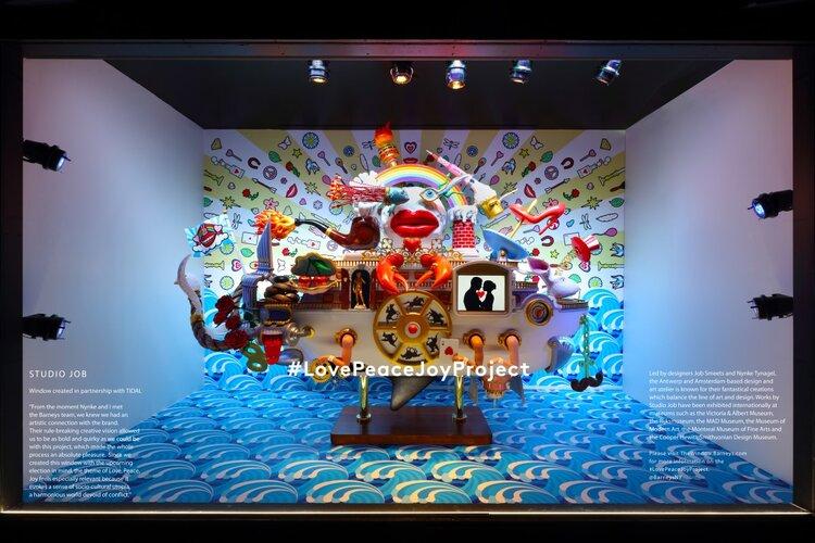 A window display at Barneys New York. Image  Via